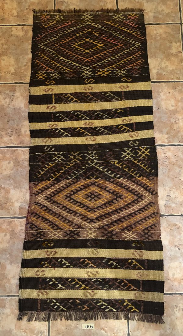 Persian Kilim handmade in Khoy as runner, both sides similar