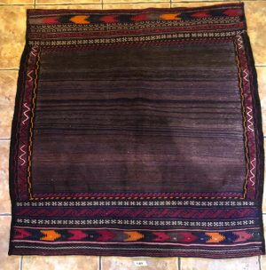 Vintage Baluch kilim square as "Sofreh" (eating cloth)
