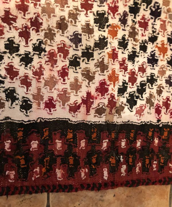 Vintage hand made Persian kilim (Sofreh Bakhtiari white) - Image 8