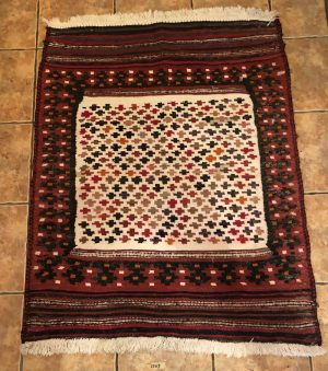 Vintage hand made Persian kilim (Sofreh Bakhtiari white)