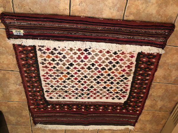 Vintage hand made Persian kilim (Sofreh Bakhtiari white) - Image 2