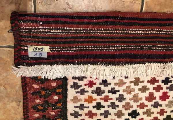 Vintage hand made Persian kilim (Sofreh Bakhtiari white) - Image 3