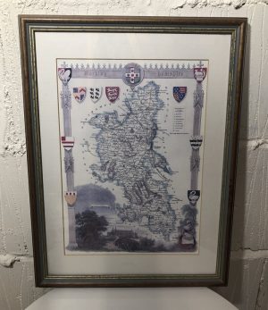 Old map of Buckinghamshire (The London and Birmingham railway in 1838 print)