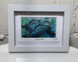 Original acrilic painting by Tim Lee "Dolphin Pod"