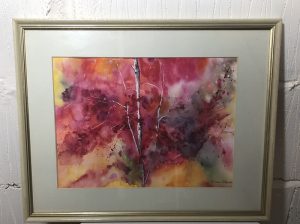 Original watercolour absract "Autumn" by Eileen Cottrell