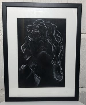 Original portrait (chalk)  by Felicity Coxheat