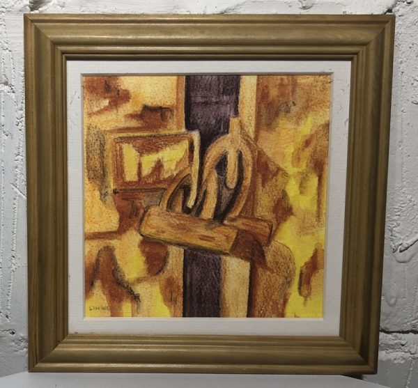 Original coloured pencil "unlocking" by Lin Wells
